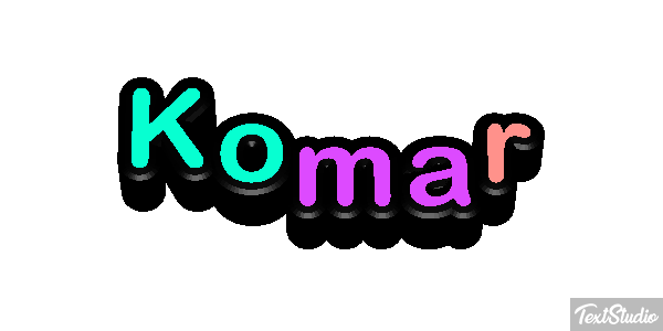 Komar Tekst effect