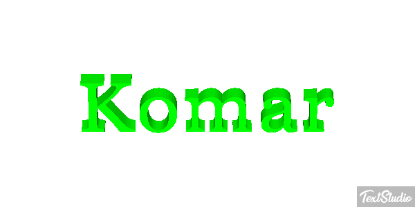 Komar Tekst effect
