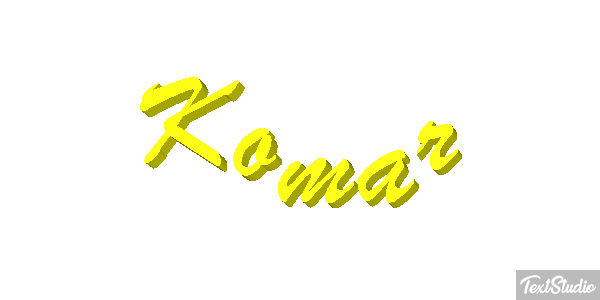 Komar Tekst effect