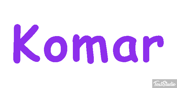 Komar Tekst effect