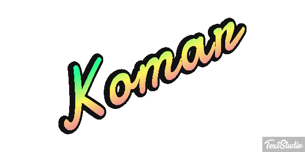 Komar Tekst effect