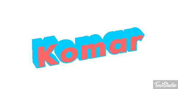 Komar Tekst effect