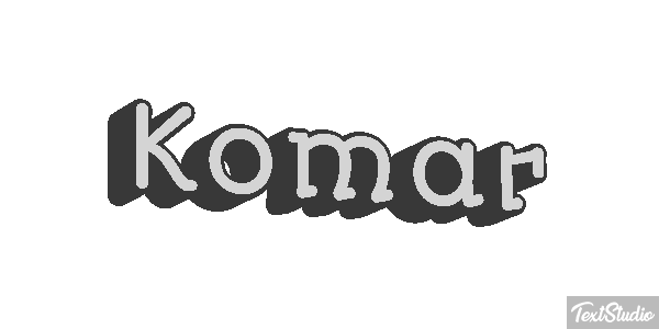 Komar Tekst effect