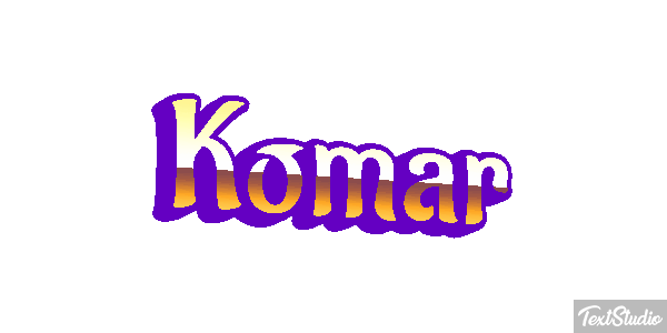 Komar Tekst effect