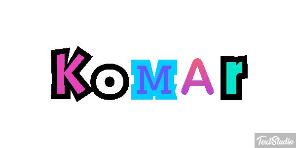 Komar Tekst effect