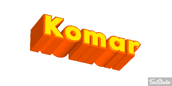 Komar Tekst effect