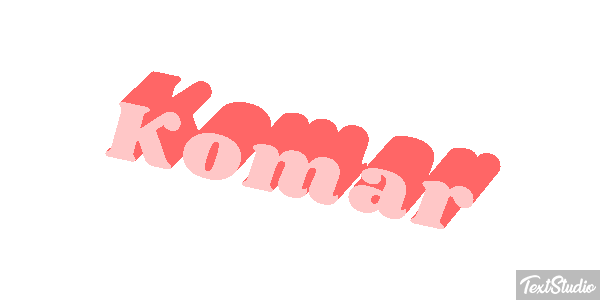 Komar Tekst effect