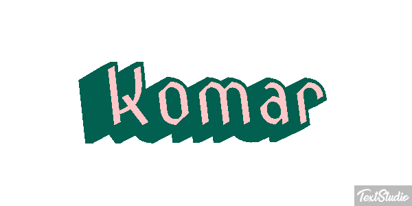 Komar Tekst effect