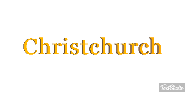 Christchurch Effetto testo