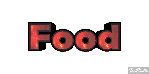Food Tekst effect