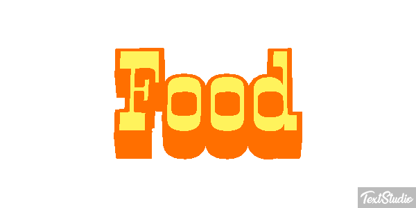 Food Tekst effect