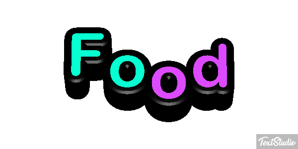 Food Tekst effect