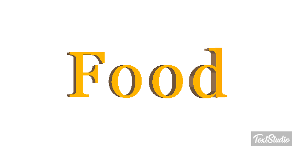 Food Tekst effect