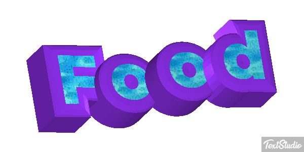 Food Tekst effect