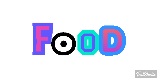 Food Tekst effect
