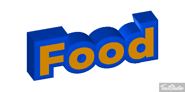 Food Tekst effect