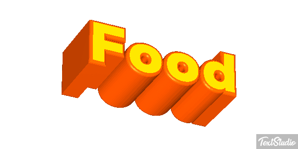 Food Tekst effect