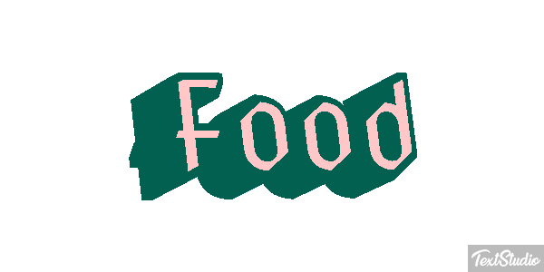 Food Tekst effect