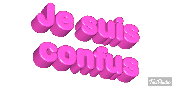 Je suis confus Effet de texte