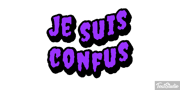Je suis confus Effet de texte