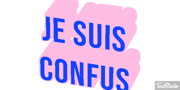 Je suis confus Effet de texte