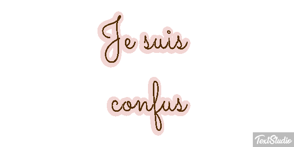 Je suis confus Effet de texte