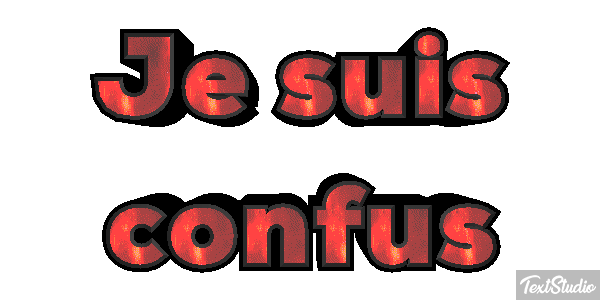 Je suis confus Effet de texte