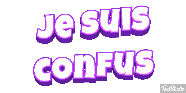 Je suis confus Effet de texte