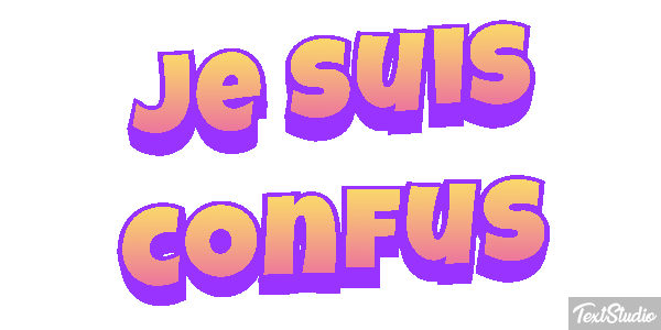 Je suis confus Effet de texte