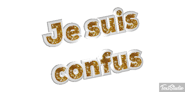 Je suis confus Effet de texte