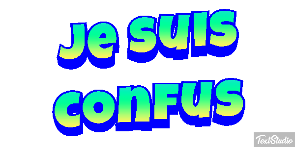 Je suis confus Effet de texte