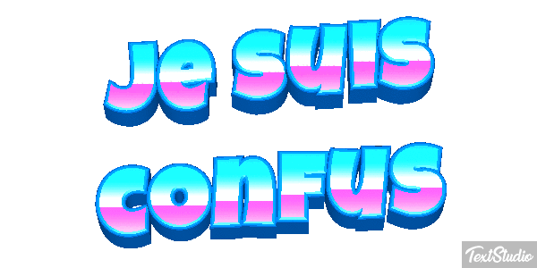 Je suis confus Effet de texte