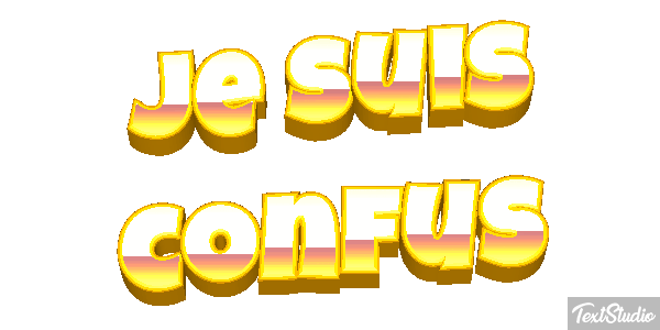 Je suis confus Effet de texte