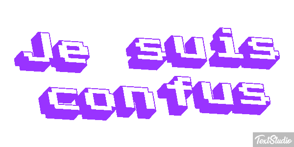 Je suis confus Effet de texte