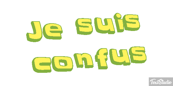 Je suis confus Effet de texte