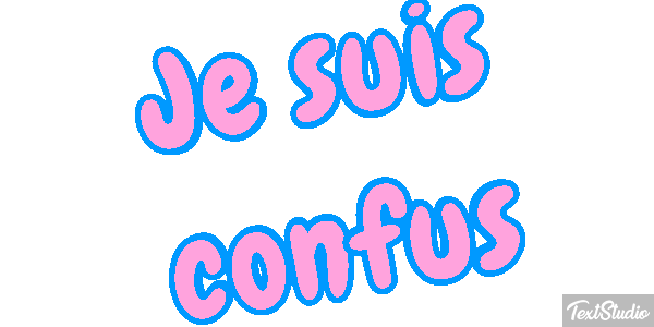 Je suis confus Effet de texte