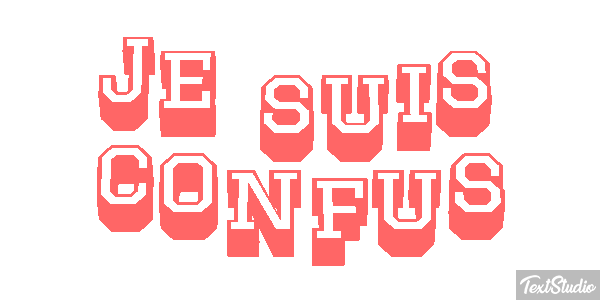 Je suis confus Effet de texte
