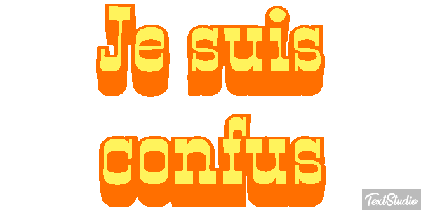 Je suis confus Effet de texte