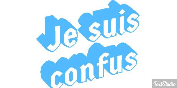 Je suis confus Effet de texte