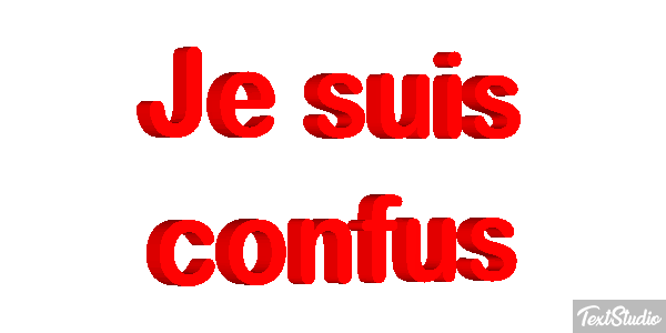 Je suis confus Effet de texte