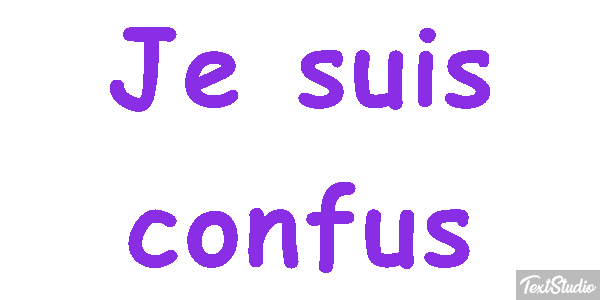 Je suis confus Effet de texte
