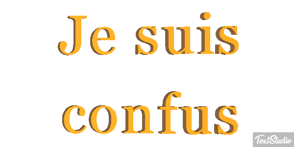 Je suis confus Effet de texte