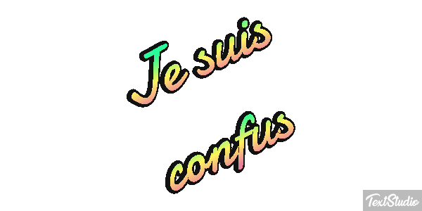 Je suis confus Effet de texte