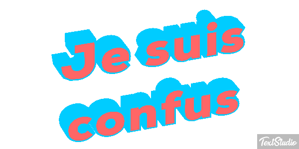 Je suis confus Effet de texte