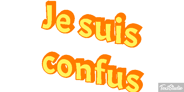 Je suis confus Effet de texte