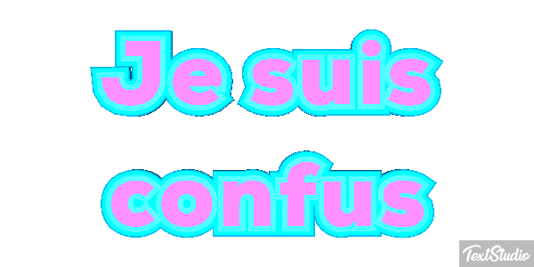 Je suis confus Effet de texte