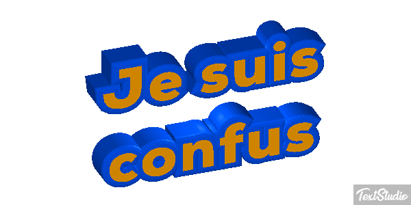Je suis confus Effet de texte
