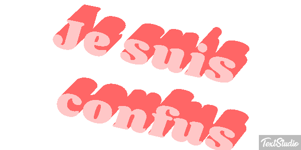 Je suis confus Effet de texte