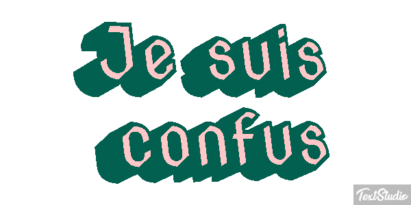 Je suis confus Effet de texte