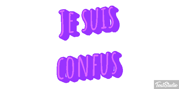 Je suis confus Effet de texte
